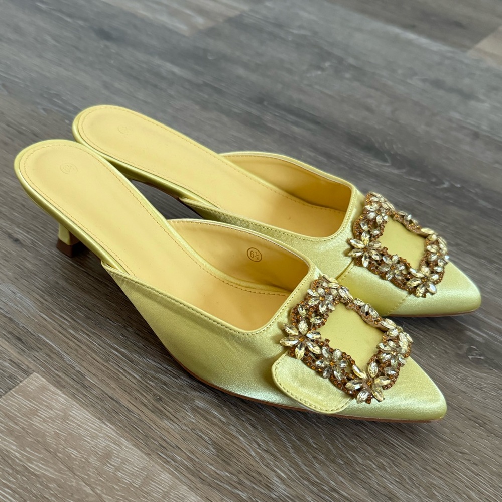 Satin Kitten Heels